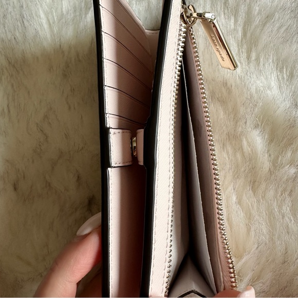 Kate Spade Staci Large Slim Bifold Wallet Light Rose - Picture 5 of 6